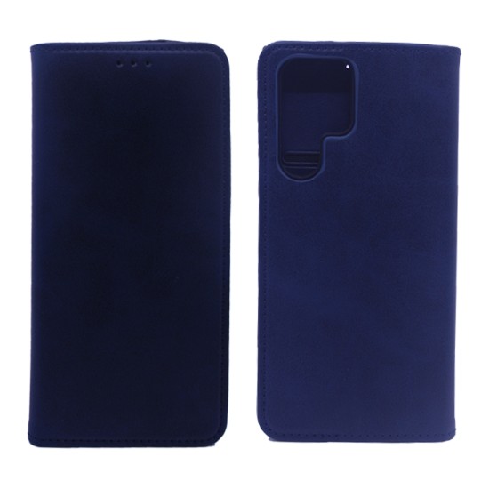 CAPA DE COURO APOKIN COM BOLSO INTERNO PARA SAMSUNG GALAXY S22 ULTRA AZUL